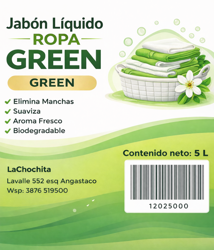 Jabon Liquido Ropa Green