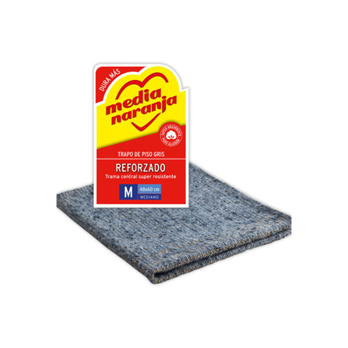 Trapo de Pisos MEDIA NARANJA gris M
